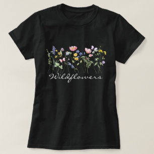 Camiseta Padrão de flores silvestres