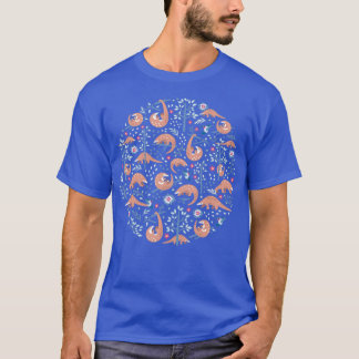 Camiseta Padrão de Floresta de Pangolina Cuta