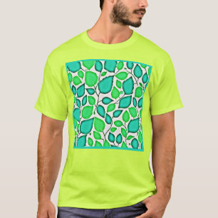 Camiseta Padrão de Folgas de Elegância Vivas