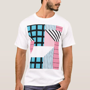 Camiseta Padrão de Formas Geométricas Ininterruptas.