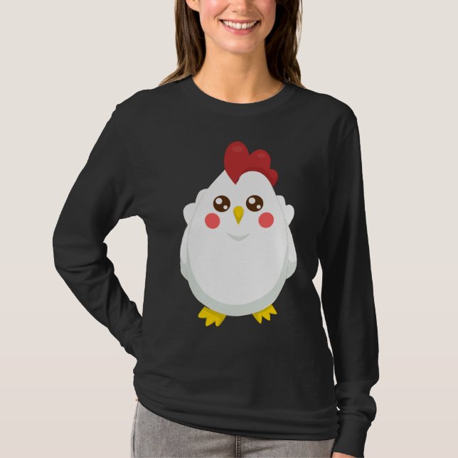 Camiseta padrão de frango (Frente)