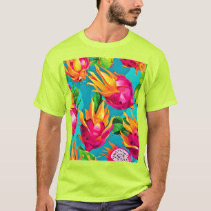 Camiseta Padrão de Fruta de Dragoon Vibrante