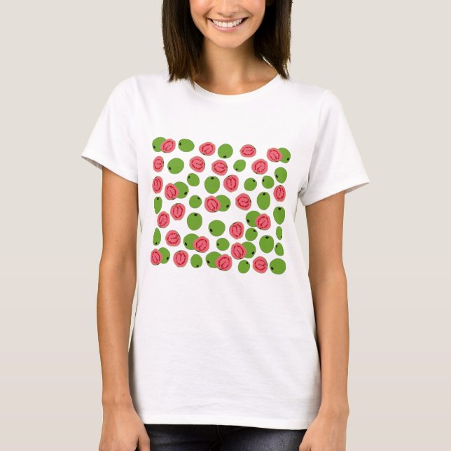 Camiseta Padrão de Fruta de goiaba (Frente)