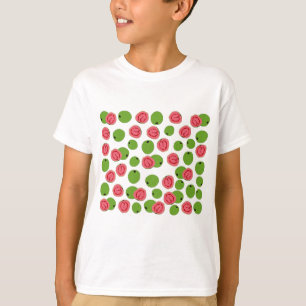 Camiseta Padrão de Fruta de goiaba