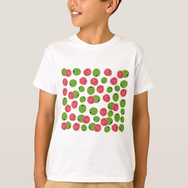 Camiseta Padrão de Fruta de goiaba (Frente)