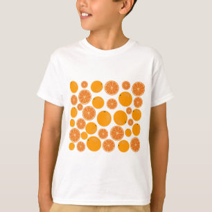Camiseta Padrão de Fruta laranja