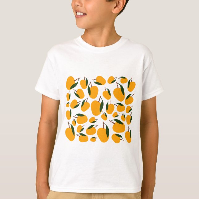 Camiseta Padrão de Fruta Mango Summer (Frente)
