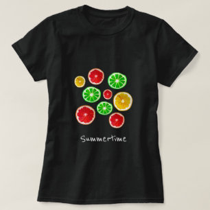 Camiseta Padrão de frutado colorido da fruta de Verão