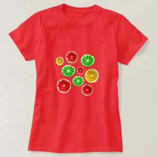 Camiseta Padrão de frutado colorido da fruta de Verão