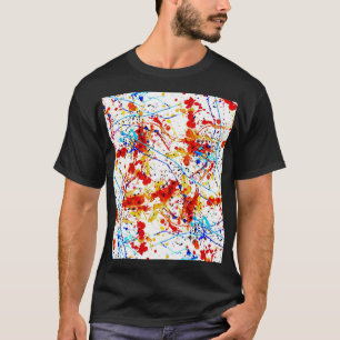 Camiseta Padrão de Fundo Branco das Manchas de Aquarela