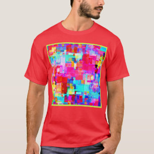 Camiseta Padrão de geometria colorida do Abstrato