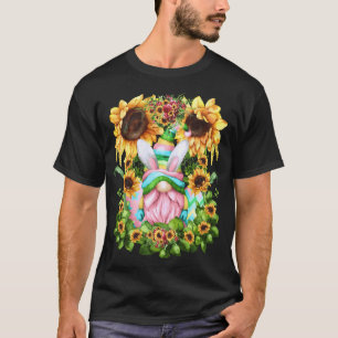 Camiseta Padrão de Girassol Fofo para Professoras Rosa Eas