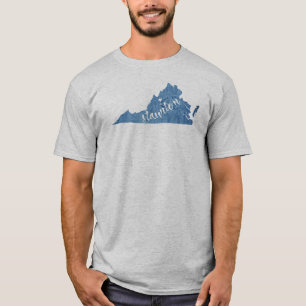Camiseta Padrão de grãos de madeira de Staunton Virginia