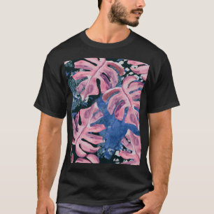 Camiseta Padrão de Grunge Tropical de Summer Watercolor