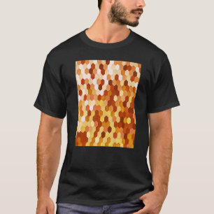 Camiseta Padrão De Honeycomb Na Mata De Mel Hexágono
