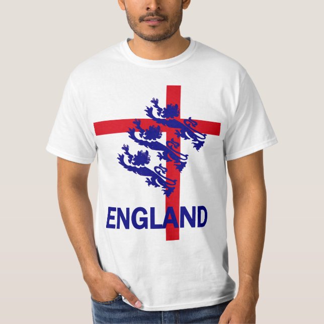 Camiseta Padrão de Inglaterra e cruz reais de St George (Frente)