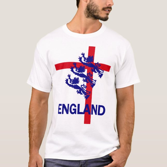 Camiseta Padrão de Inglaterra e cruz reais de St George (Frente)
