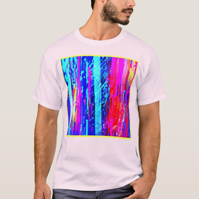 Camiseta Padrão de Intermitência de Cores (Frente)