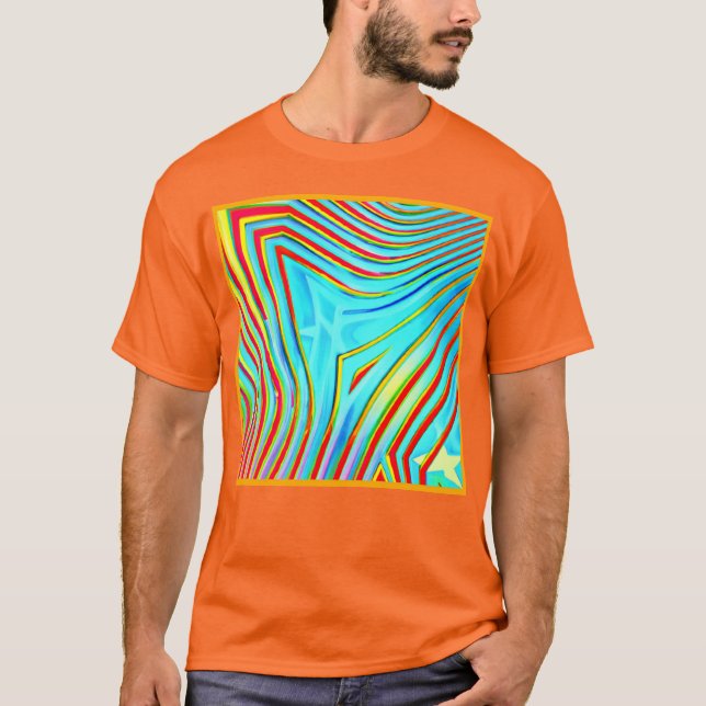 Camiseta Padrão de Intermitência de Cores (Frente)