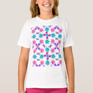 Camiseta Padrão de Jardim de Borboletas Pastel Cottagecor