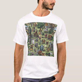 Camiseta Padrão de Jogo Medieval de Vídeo com Tyler