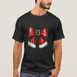 Camiseta Padrão de Laço de Coquete Natal Laços Designs Nata