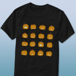 Camiseta Padrão de Lanterna de Abóbora do Halloween<br><div class="desc">Lanternas de abóbora de Halloween divertidas e assustadoras. Eek! Arte original de Nic Squirrell.</div>