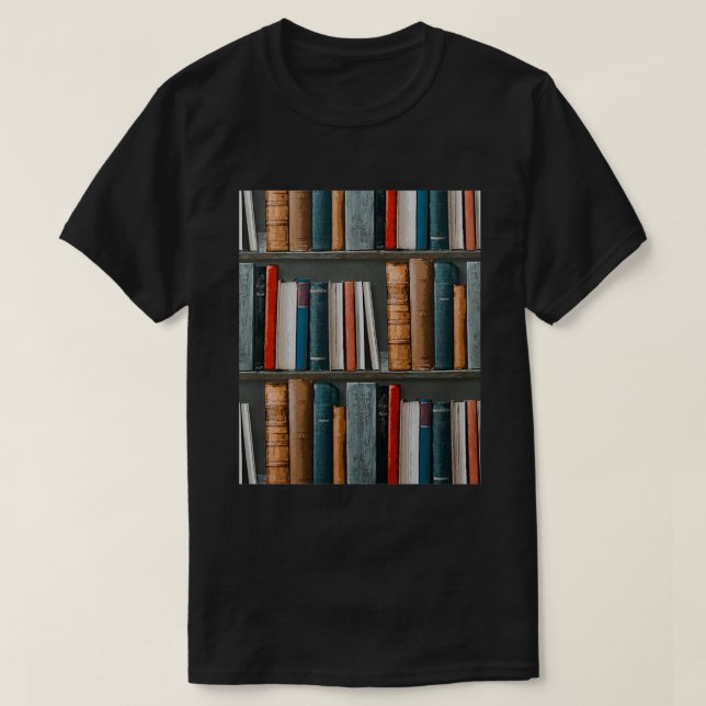 Camiseta Padrão de Livros (Frente do Design)