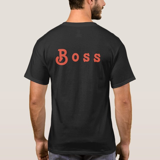 Camiseta Padrão de log do chefe em vários hosts (Verso)