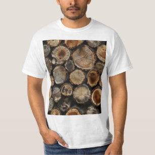 Camiseta Padrão de Log Natural