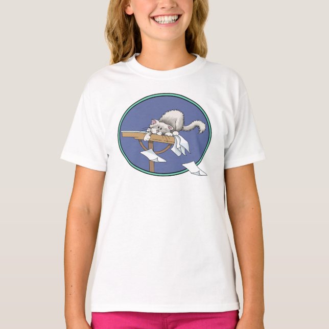 Camiseta Padrão de maldição de gato (Frente)