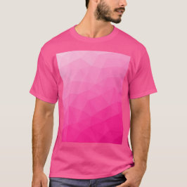 Camiseta Padrão de malha geométrica com gradiente rosa quen