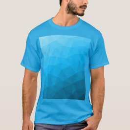 Camiseta Padrão de malha geométrica gradiente ciano azul