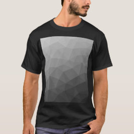 Camiseta Padrão de Malha Geométrica Gradiente Cinza