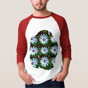 Camiseta Padrão de margarida branca