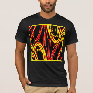 Camiseta Padrão de Matizes Neon Radiantes Vibrantes
