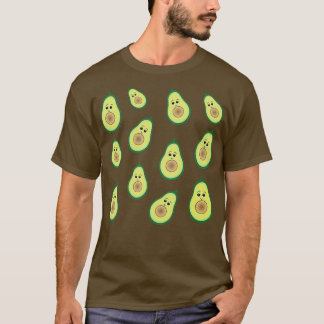 Camiseta Padrão de Metade Bonita do Avocado