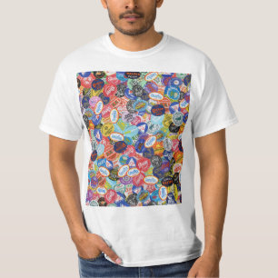 Camiseta Padrão de Montagem do fruta Sticker