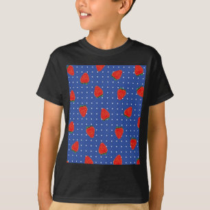 Camiseta padrão de morango com pontos