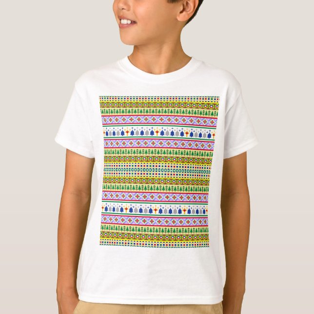 Camiseta Padrão de Motif Natal (Frente)
