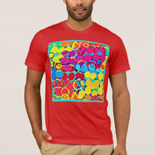 Camiseta Padrão de Na moda e Espectro de Chic colorido