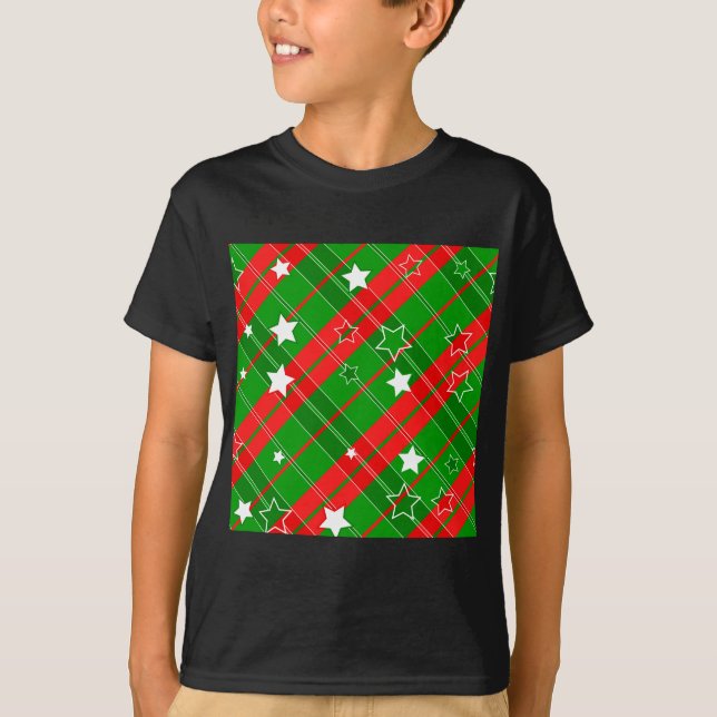 Camiseta padrão de natal abstrato de fundo (Frente)