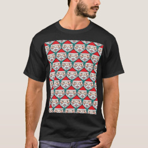 Camiseta Padrão de Natal Feliz do Papai Noel