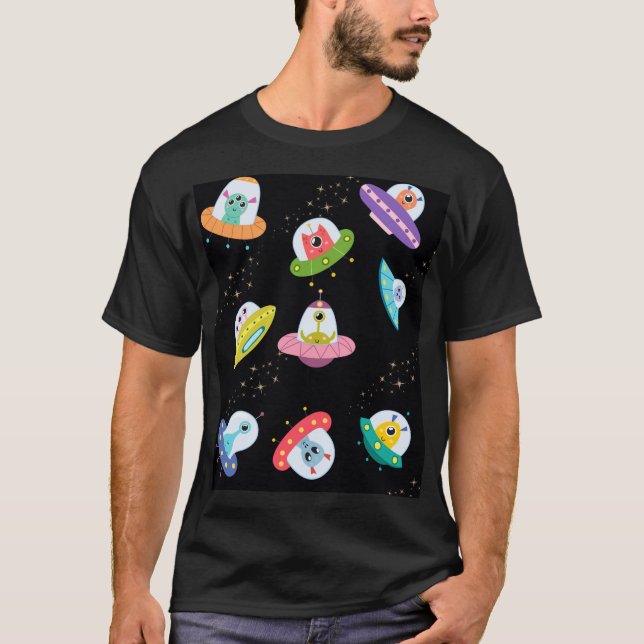 CAMISETA PADRÃO DE NAVIOS OVNI (Frente)