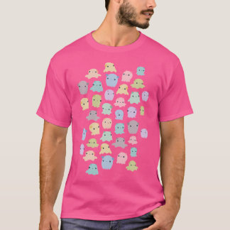 Camiseta Padrão de Octopus Colorido
