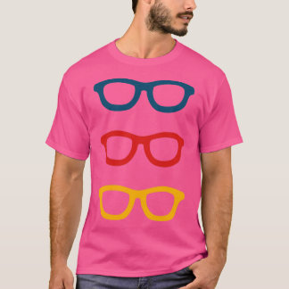 Camiseta Padrão de óculos inteligentes coloridos