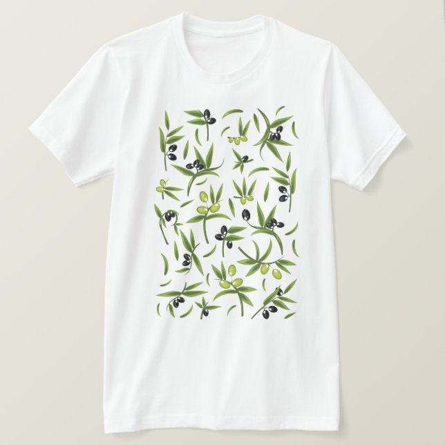 Camiseta Padrão de Oliva Vintage (Frente do Design)