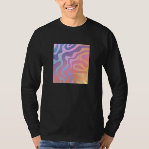 Camiseta Padrão de onda do Abstrato de espiral do Pastel Ra