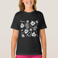 Padrão de Ossos do Skeleton do Halloween