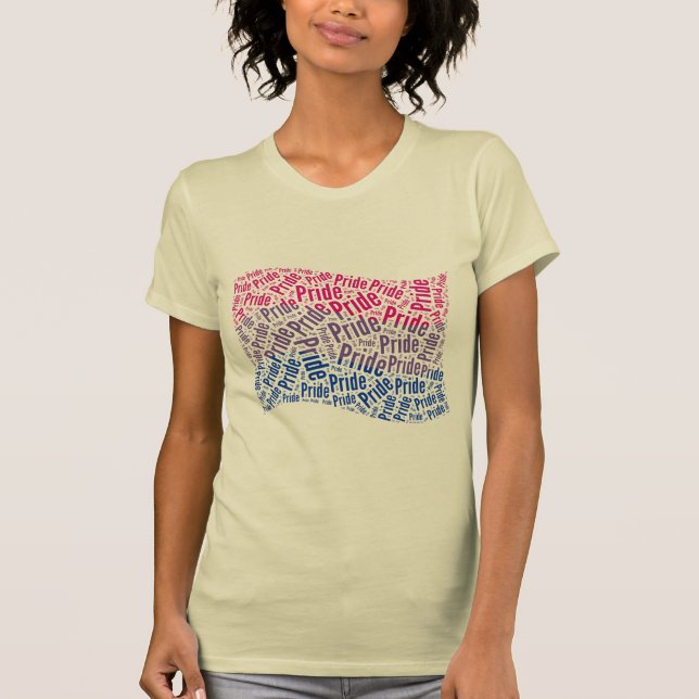 CAMISETA PADRÃO DE PALAVRA BISEXUAL (Frente)